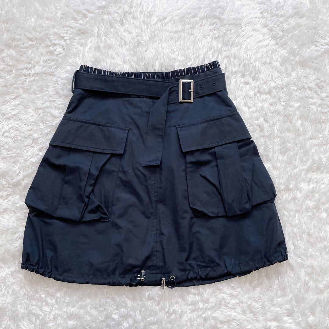 ANAYI 定価¥30800 ブッチャーフレアプリーツスカート　グリーン　36 ANAYI（アナイ）の「【WEBカラー別注】ブッチャーフレアプリーツ