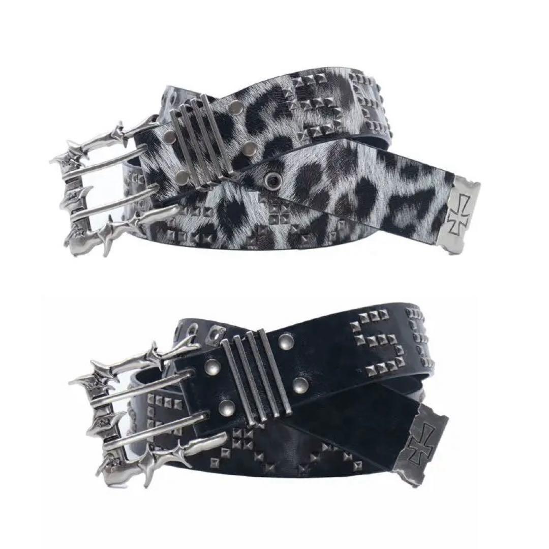 SEXXDEVIL opium Leopard Studded Belt