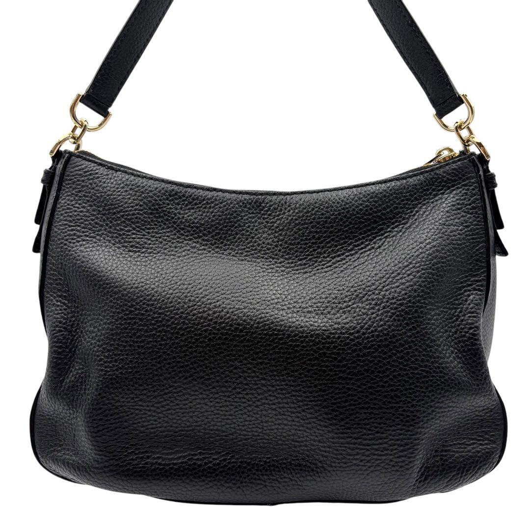 美品 ケイトスペード 2way ショルダーバッグ ブラック レザー 金具 d28