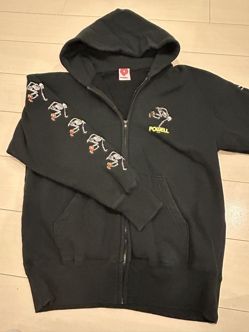 古着　ヴィンテージPOWELLプルジップパーカー　サイズL（usサイズ）