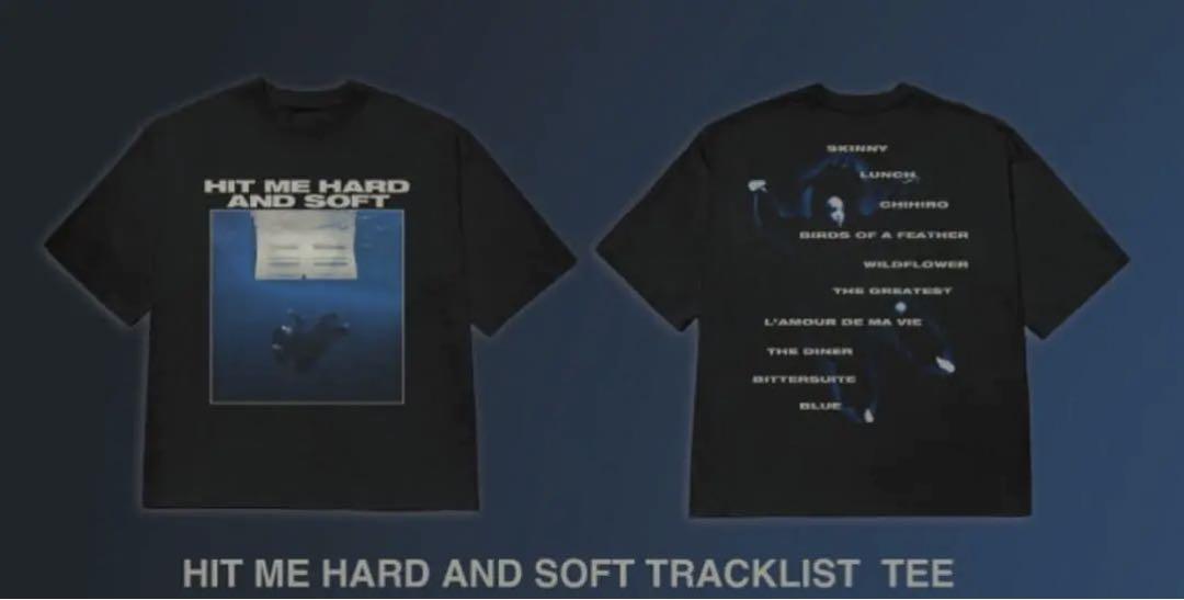 Billie Eilish トラックリストTシャツ XL - メルカリ