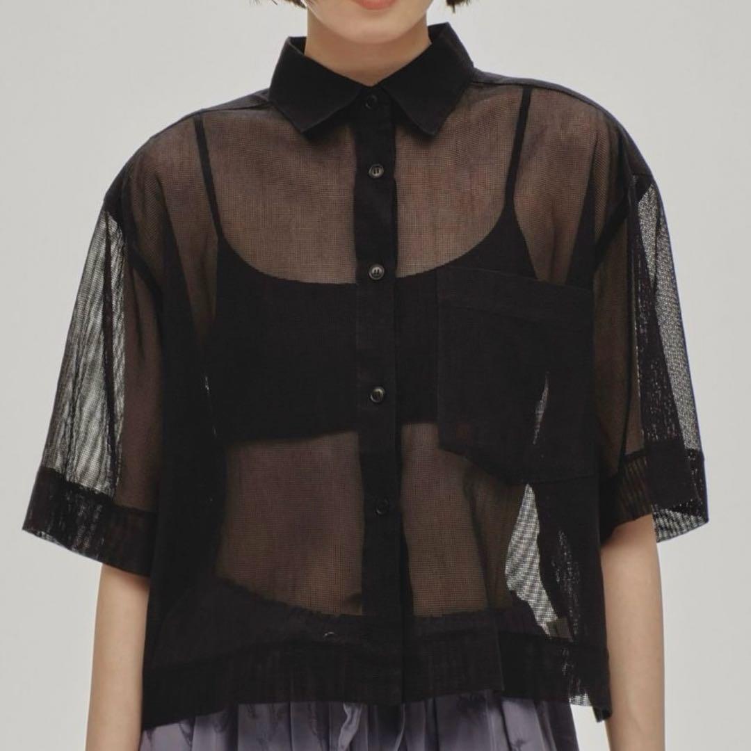 トップス todayful mesh short shirt