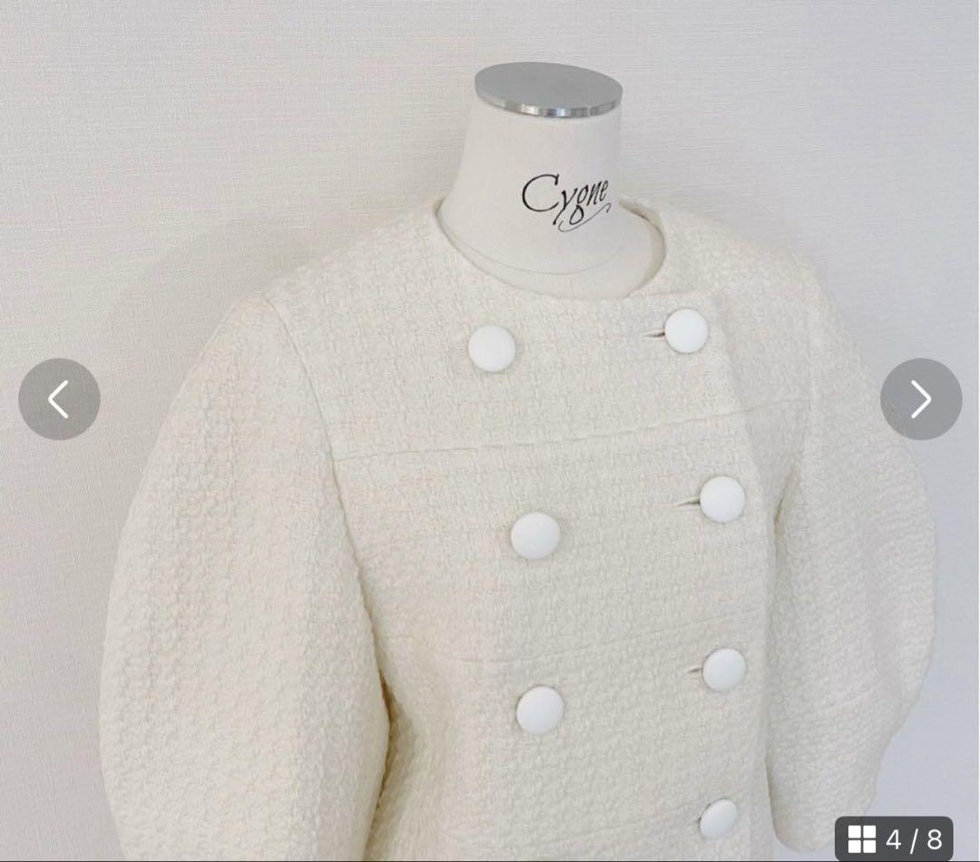 Cygne 完売品 ツイードジャケット Lydie白