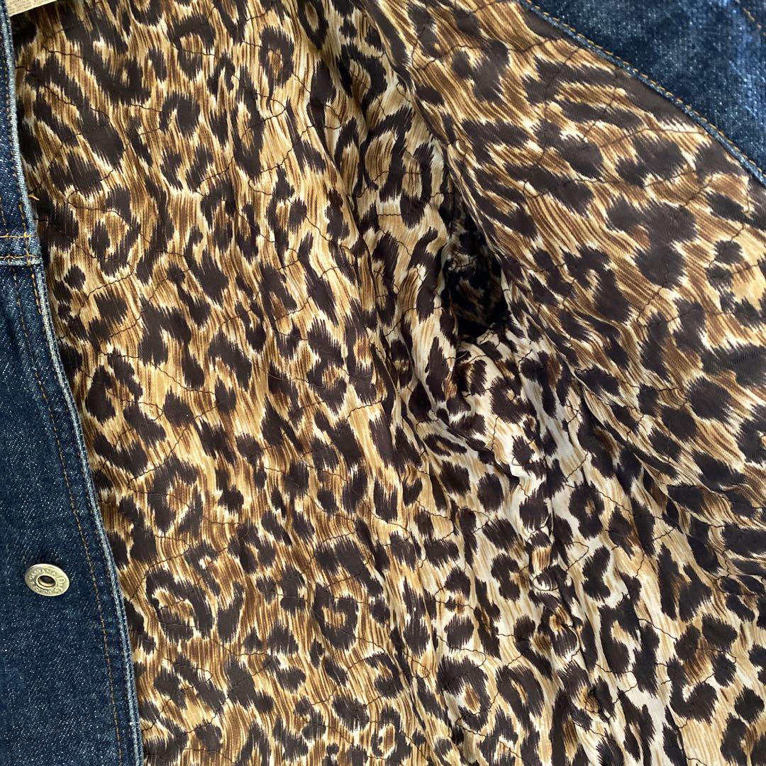 dolce&gabbana M D&G スタッドデニムジャケット　レオパード柄