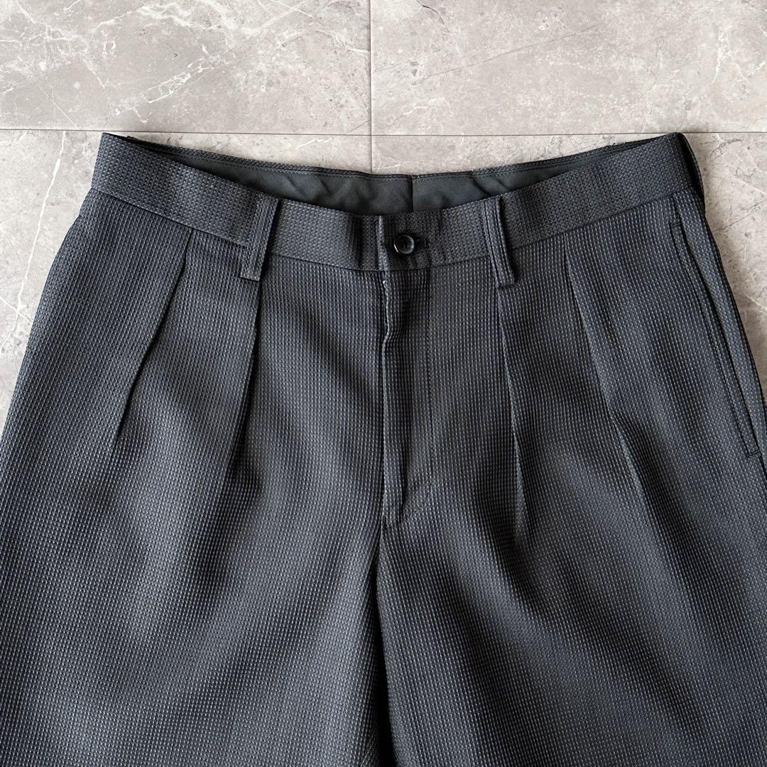 ISSEY MIYAKE 2タック ワイドスラックス ワイドパンツ サイズS
