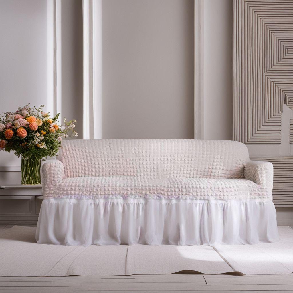 ☆ソファーカバー 1-3人掛け 肘付き 北欧風 フリル マルチカバー