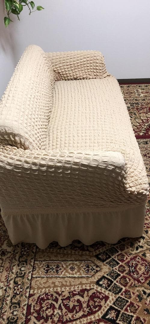 ☆ソファーカバー 1-3人掛け 肘付き 北欧風 フリル マルチカバー