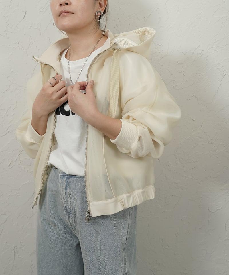 Lallia Mu新品☆Sheer cardboard hoodie