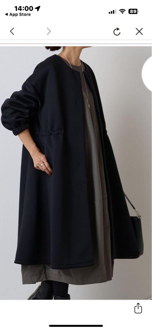 BEARDSLEY ダンボールギャザーコートブラック新品！