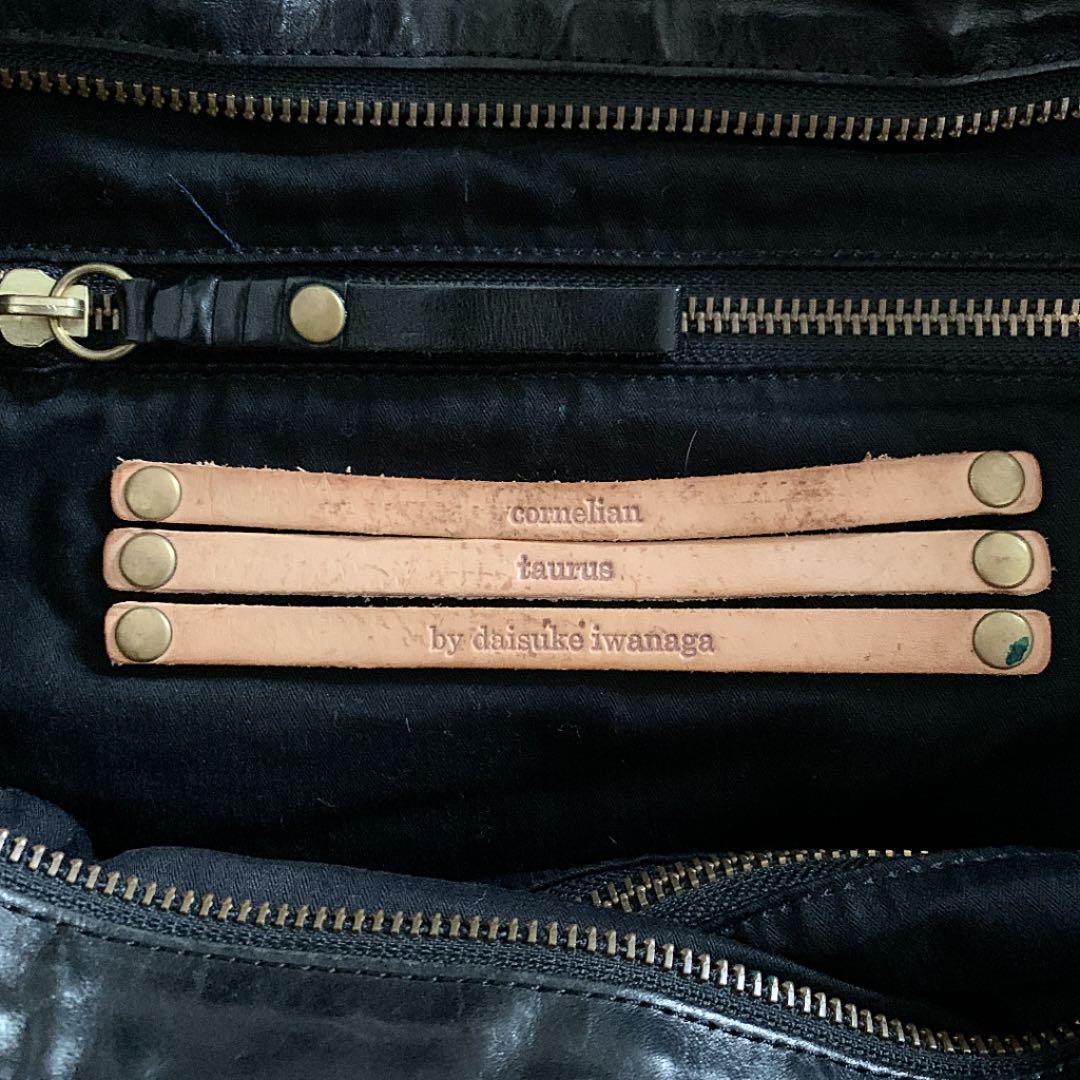 cornelian taurus - レザー トートバッグ BLK