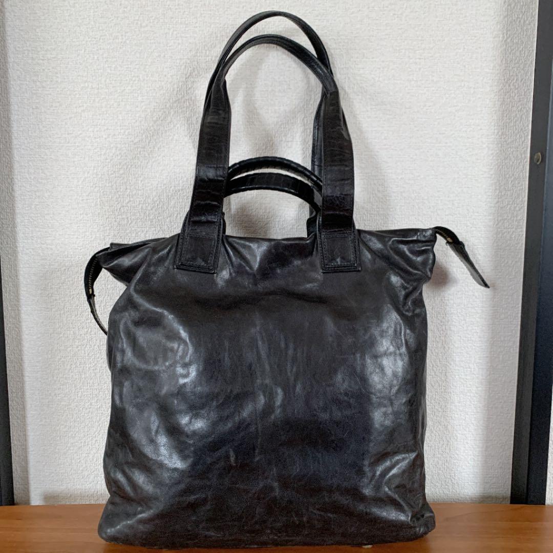 cornelian taurus - レザー トートバッグ BLK