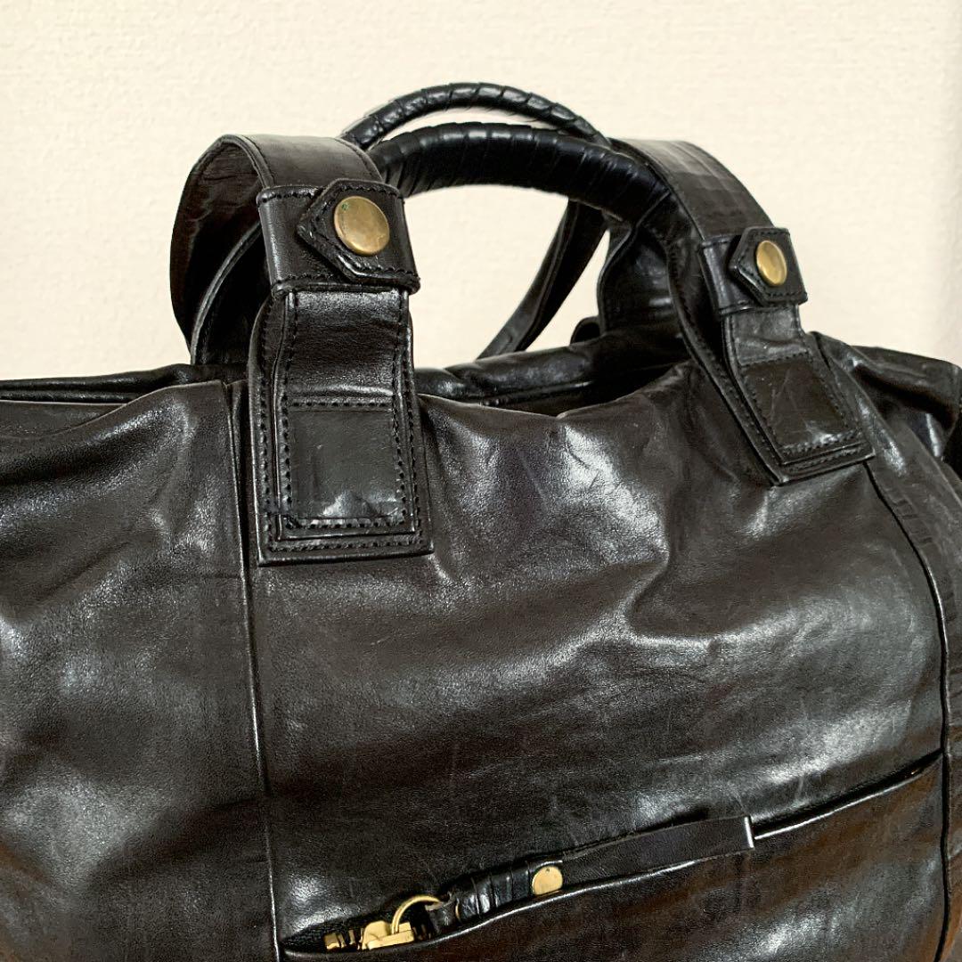 cornelian taurus - レザー トートバッグ BLK