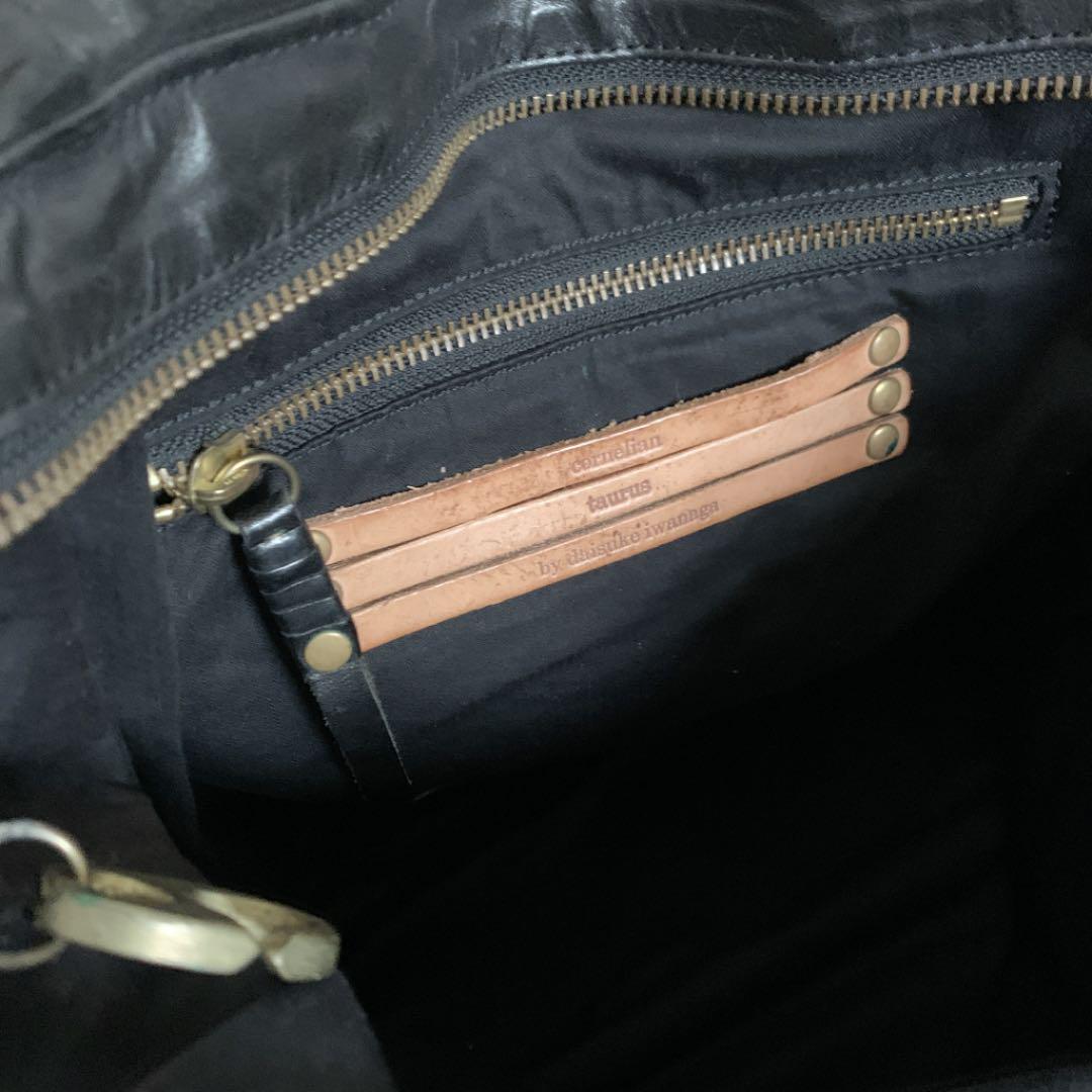 cornelian taurus - レザー トートバッグ BLK