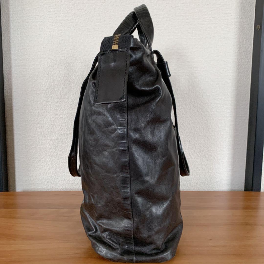 cornelian taurus - レザー トートバッグ BLK