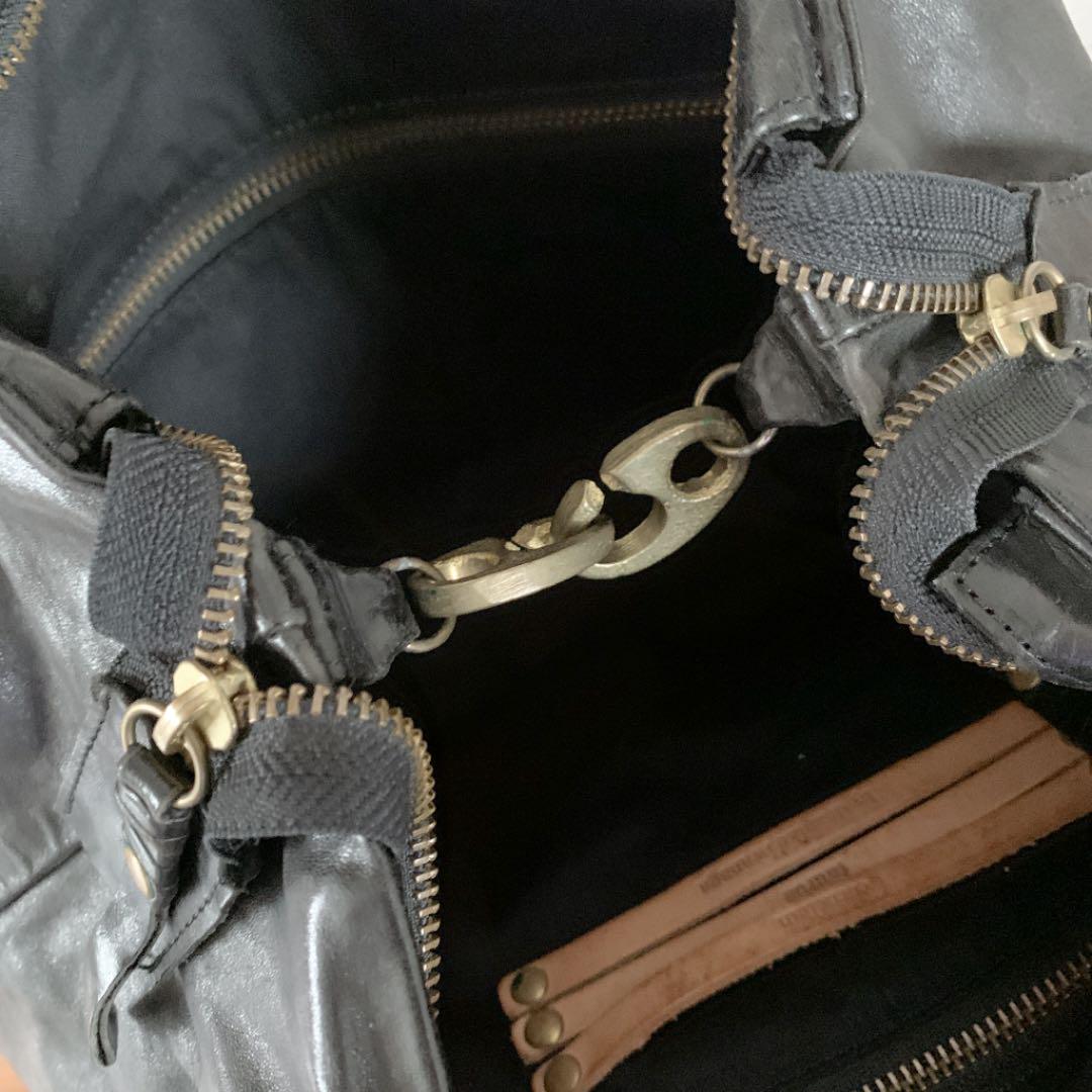 cornelian taurus - レザー トートバッグ BLK