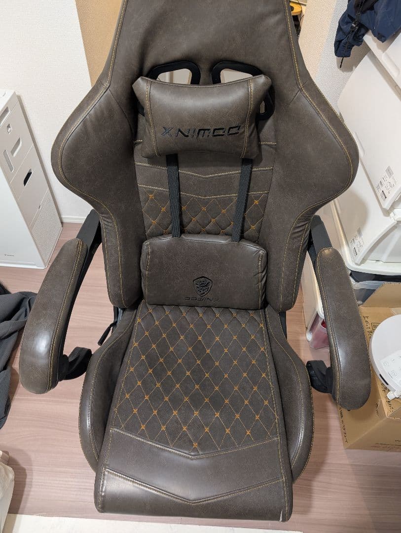 DOWINX ゲーミングチェア グレー キルティングデザイン