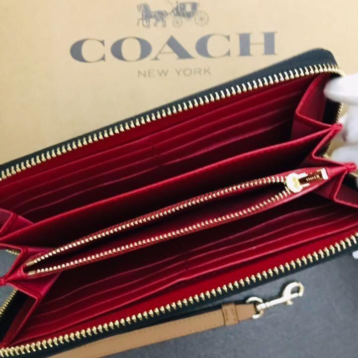 Coach コーチ長財布レディースのブラック色長財布新商品 - メルカリ