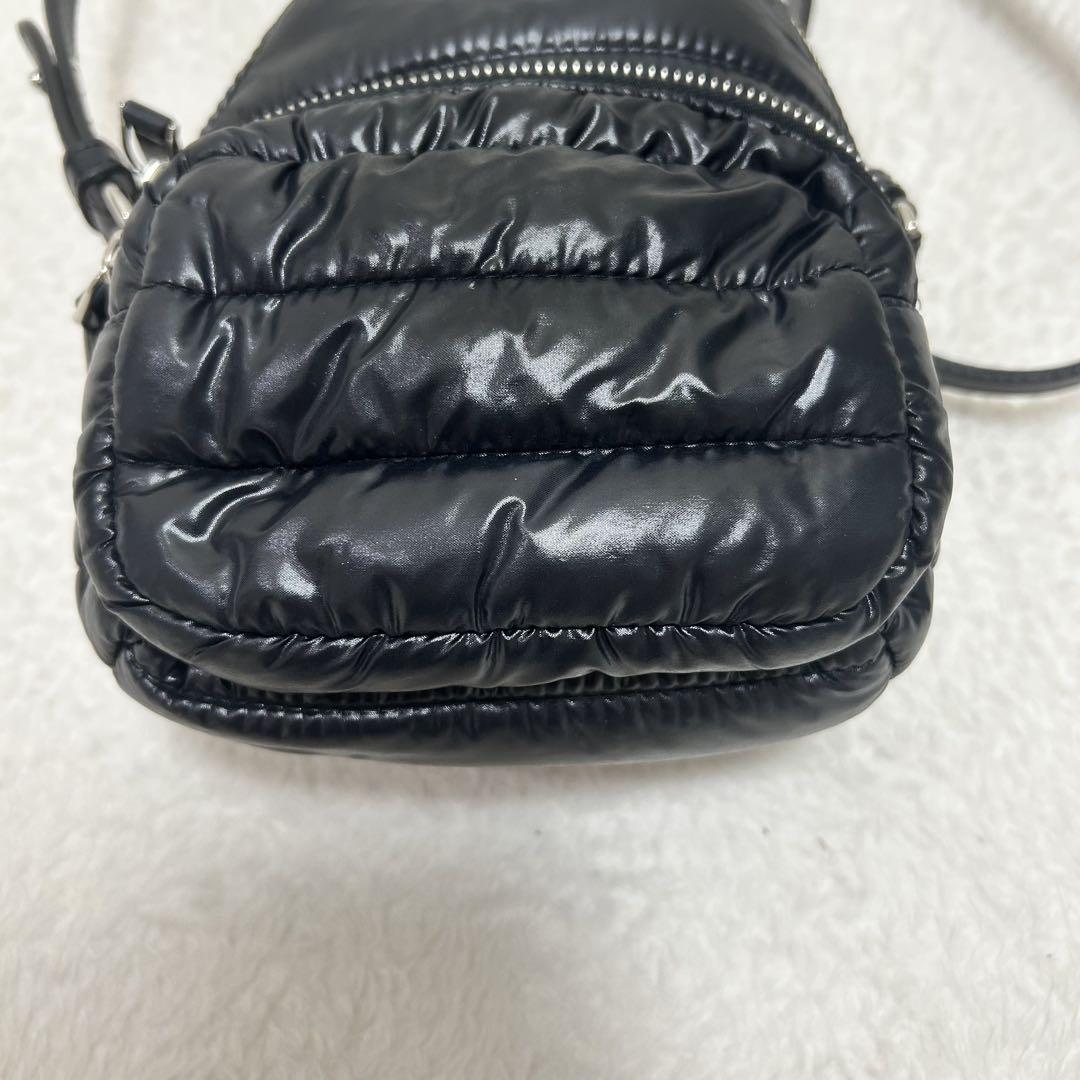 MONCLER 黒 ナイロン ショルダーバッグ　中古品　美品 美品】MONCLER ショルダーバッグ キリア ナイロン ダウン