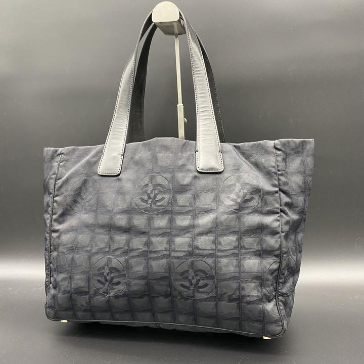 良品】CHANEL トートバッグ マトラッセ ニュートラベルライン ブラック-