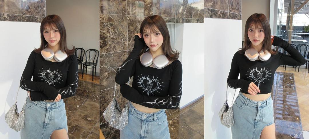 ダーリッチ darich ハートモチーフクロップドトップス WHT ホワイト