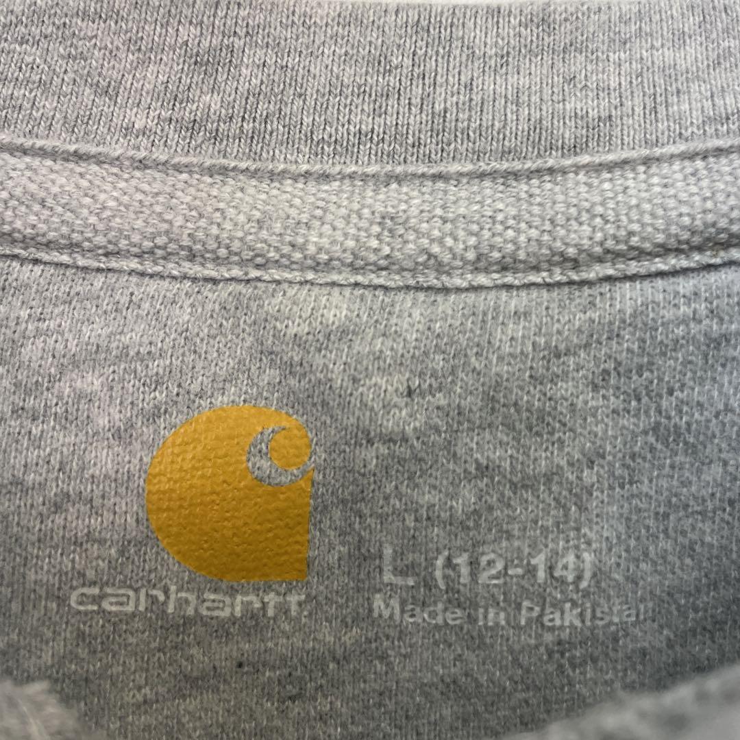 人気色】 carhartt WIPスウェット 刺繍ロゴ Vガゼット 灰色