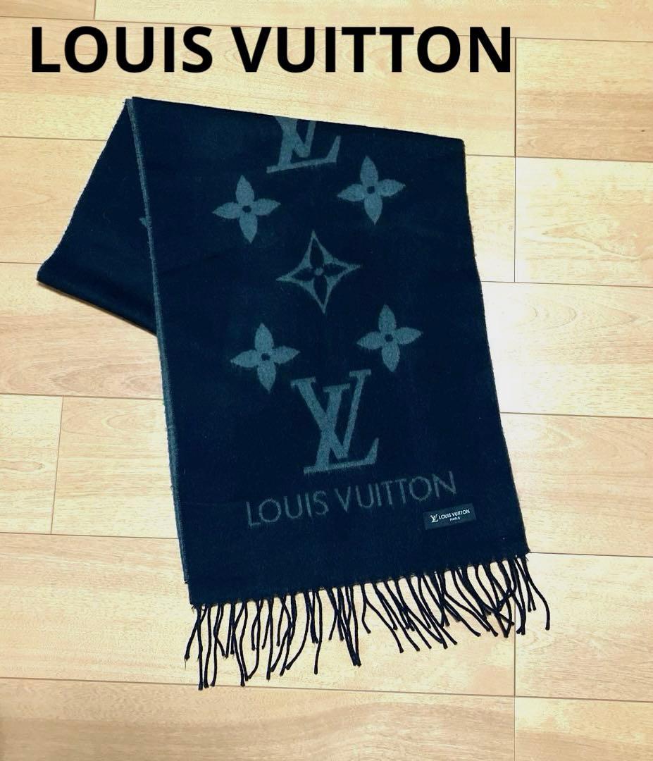 LOUIS VUITTON ルイヴィトン LV マフラー ロゴ モノグラム