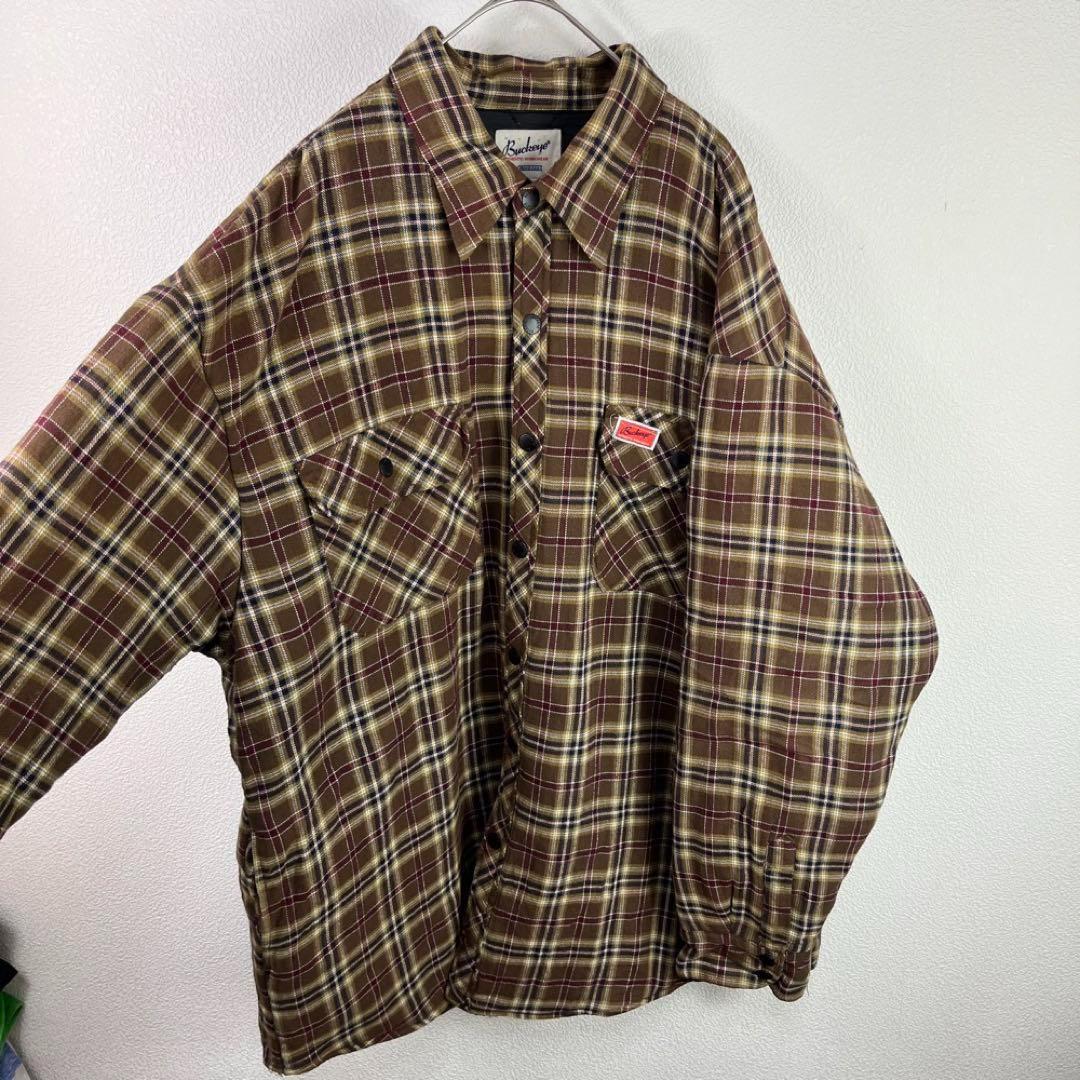 USA古着 90s dickies ディッキーズ 裏地 キルティング ネルシャツ