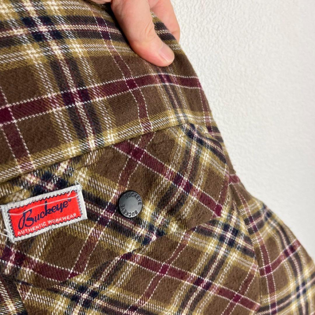 USA古着 90s dickies ディッキーズ 裏地 キルティング ネルシャツ