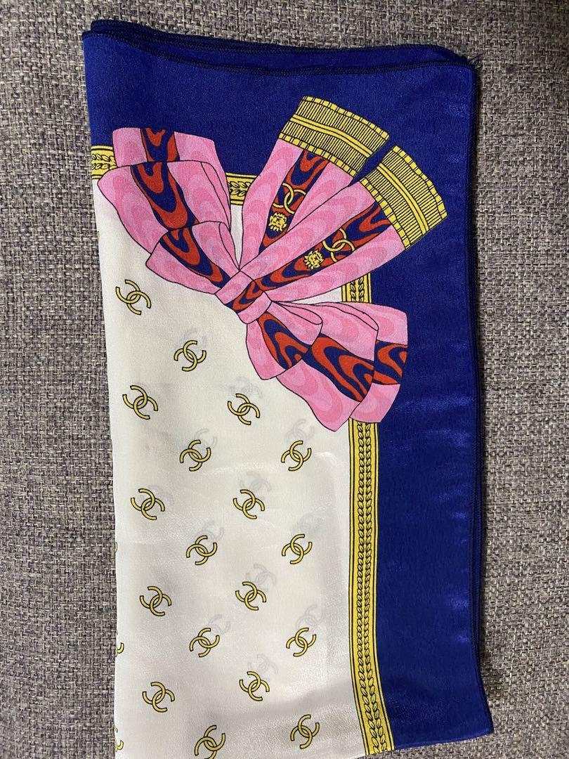 CHANEL シャネル ココマーク スカーフ ビンテージ リボンモチーフ CHANEL シャネル ココマーク スカーフ ビンテージ リボン