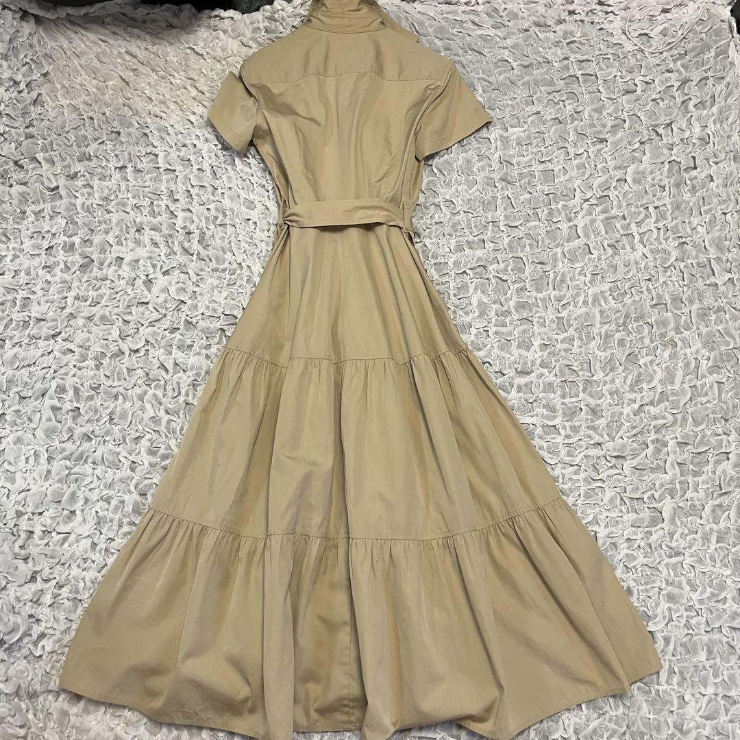 美品 POLO RALPH LAUREN ベージュ ティアードワンピース ロング