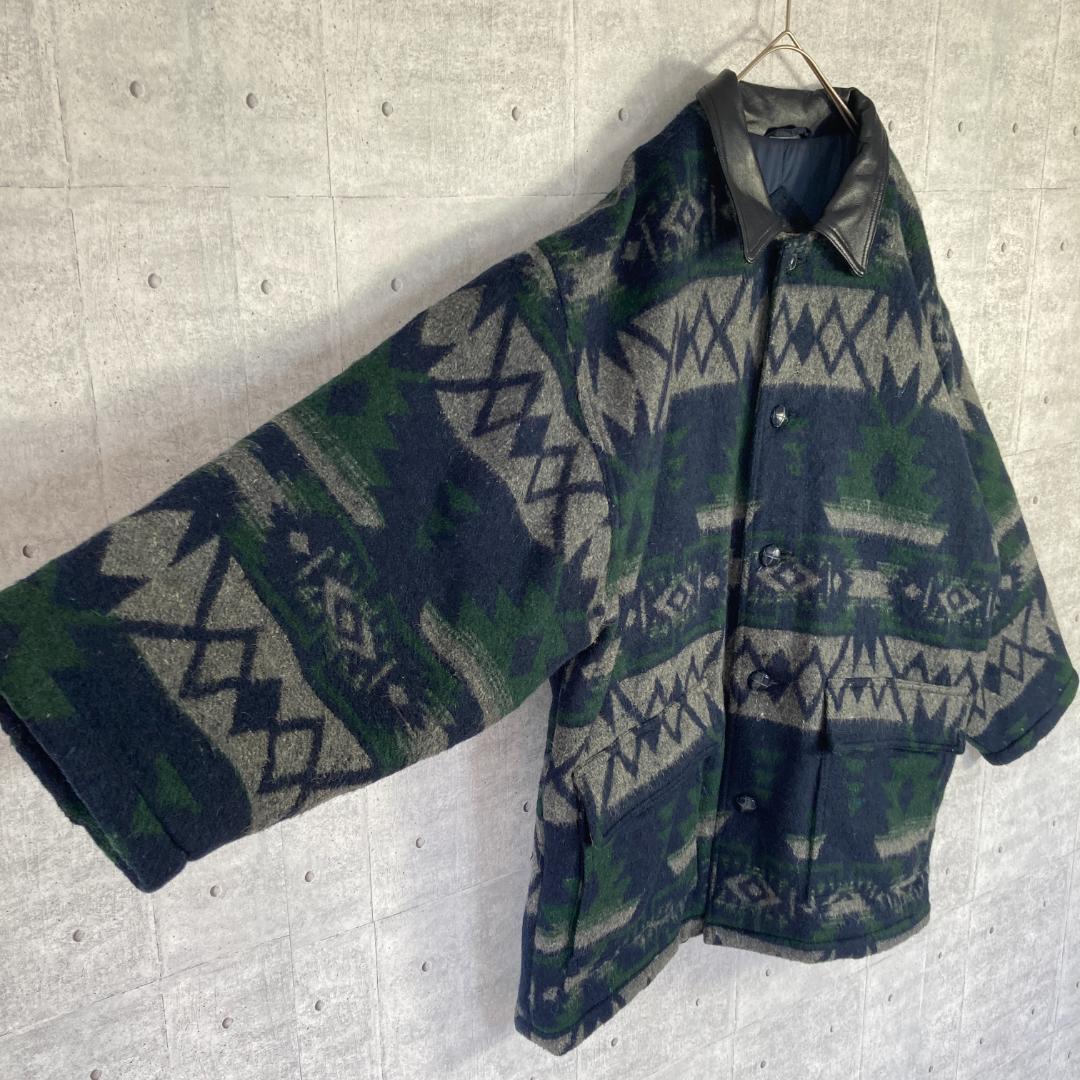 ヴィンテージ NORTH WOODS ネイティブ柄 ウール ジャケット L 羊毛