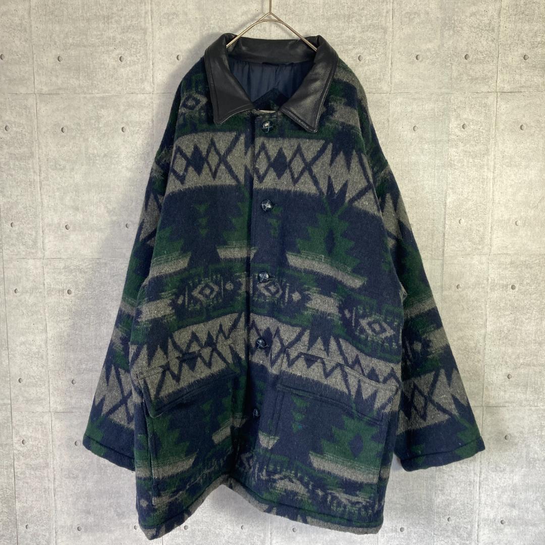 ヴィンテージ NORTH WOODS ネイティブ柄 ウール ジャケット L 羊毛