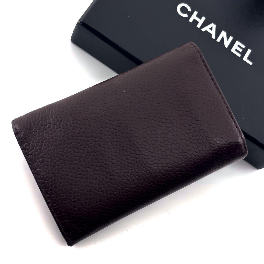 【美品✨付属有】シャネル キーケース ココステッチ キャビアスキン 6連