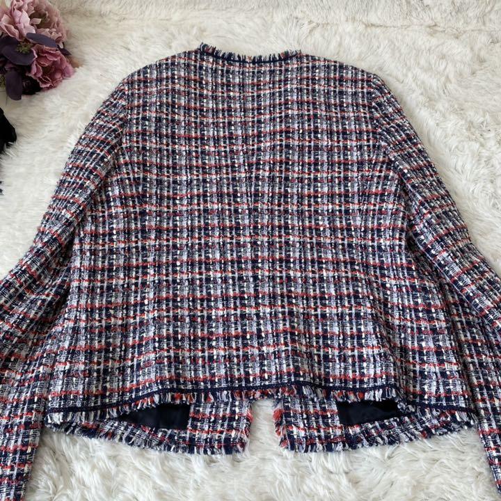 限定セールSALE 美品✨自由区 スカートスーツ セットアップ 最高級ツイード ノーカラー 40 h8YWk-m92722984199 高評価通販