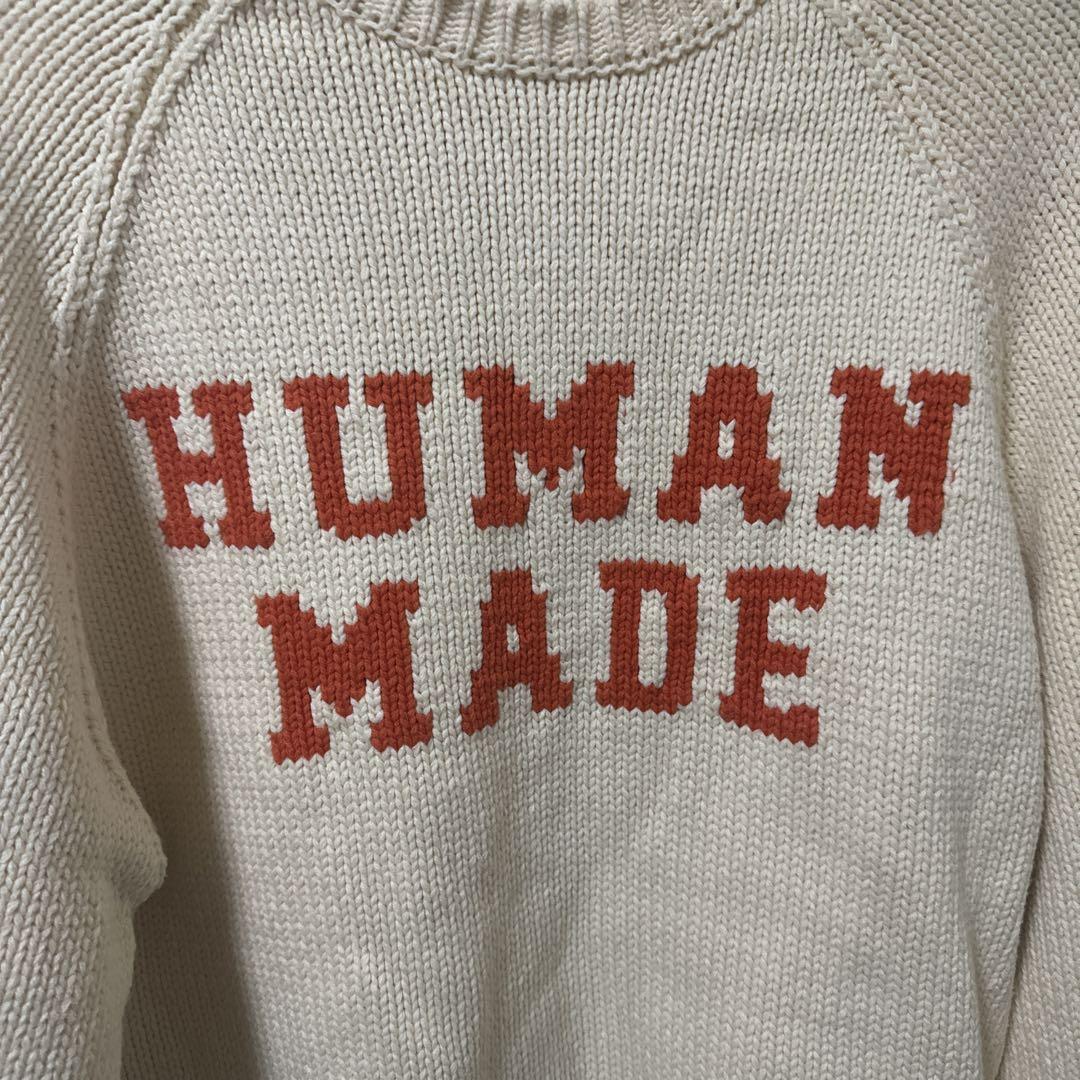 HUMAN MADE ニットセーター アイボリー