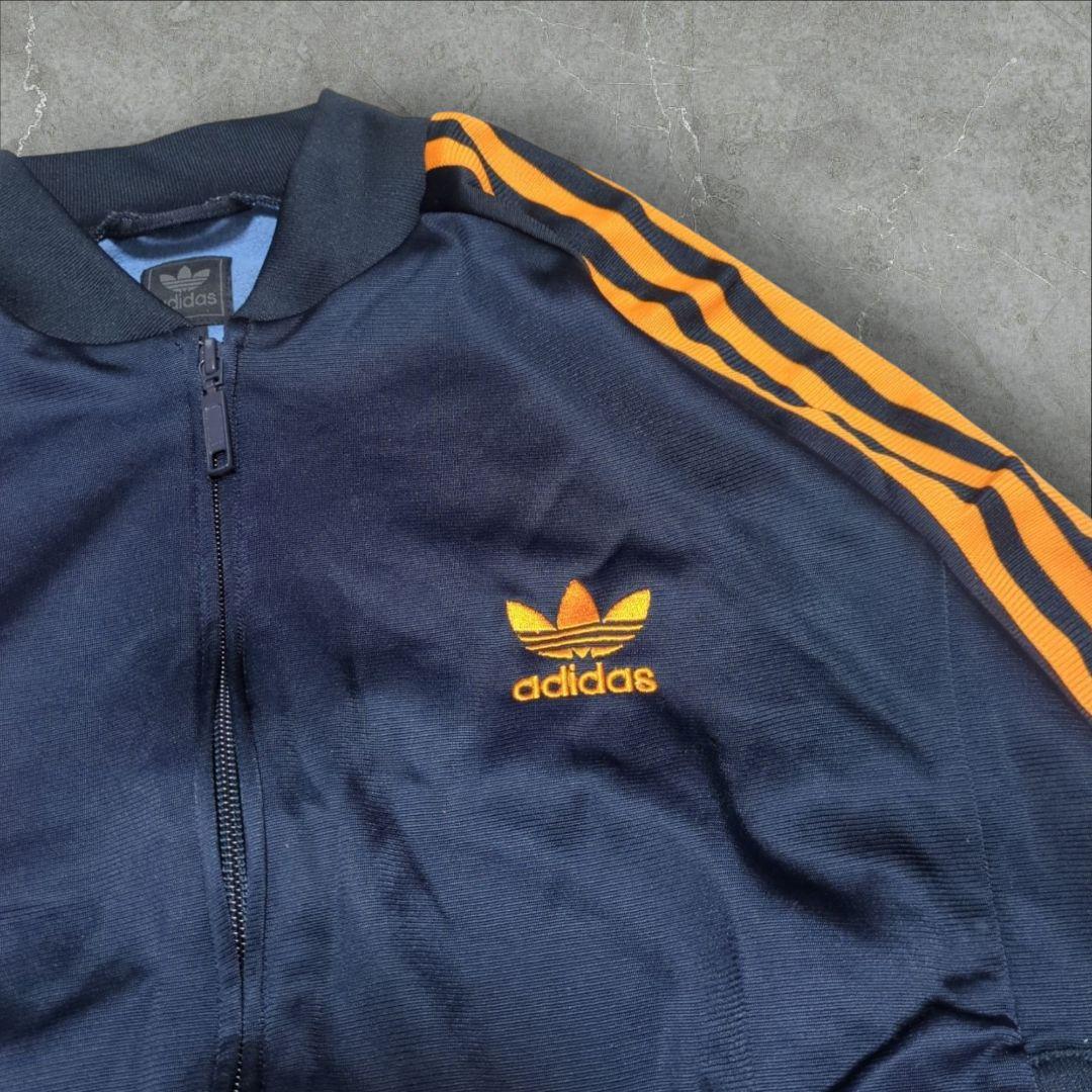卸売 adidas ネイビーオレンジ ジャージ トラックパンツジャケット ウォーキング・ランニングウェア