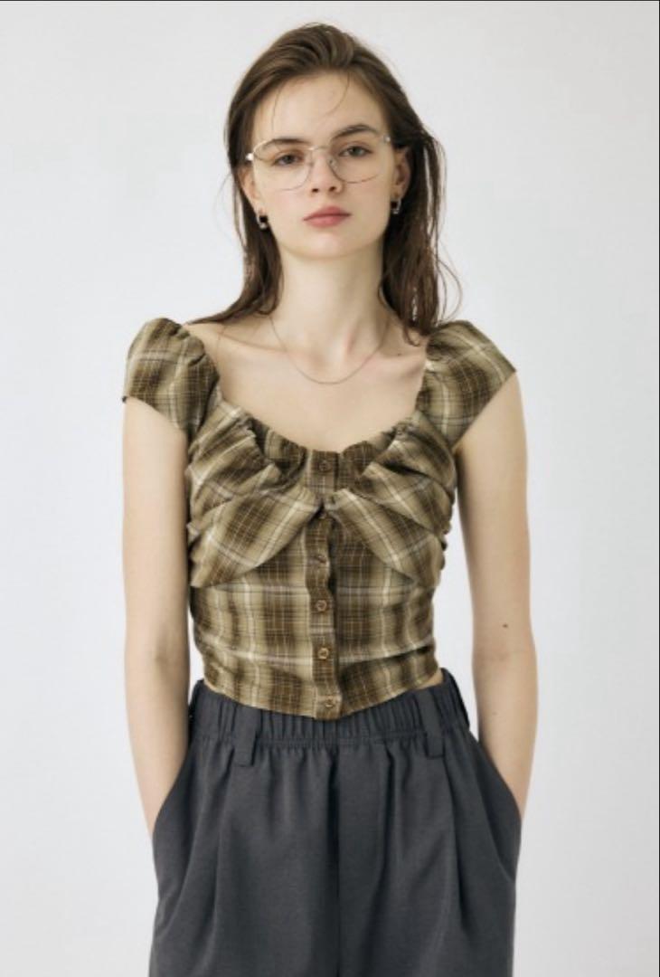 MOUSSY LAYERED GATHERED CHECK ブラウス - メルカリ