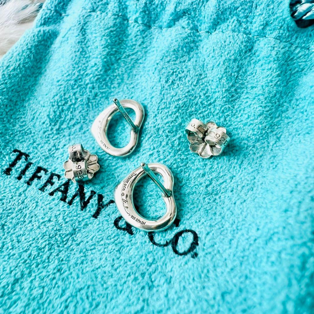 ✨極美品✨Tiffany　ティファニー　ピアス　オープンハート　両耳用　キャッチ