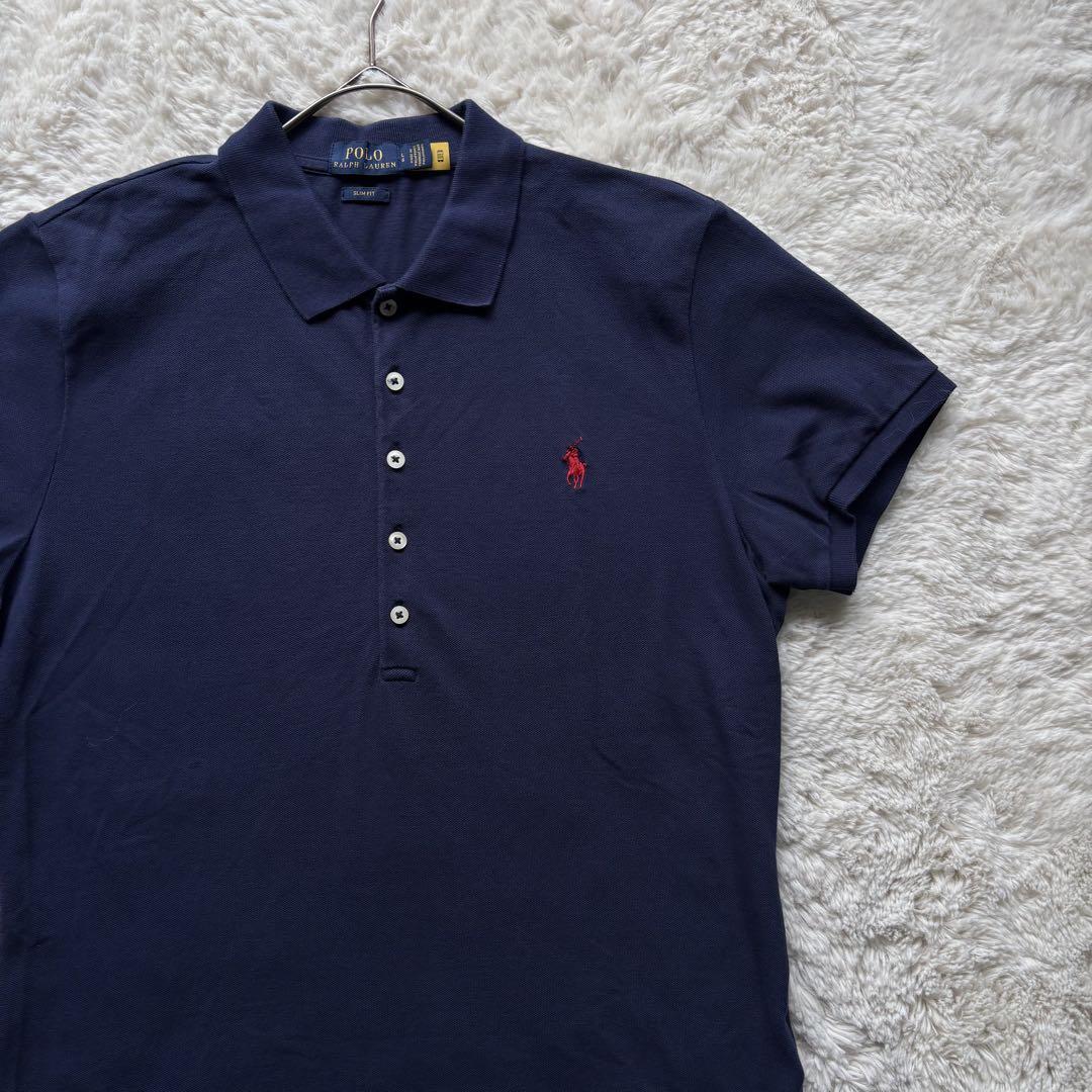 ✨美品✨ 現行QR POLO RALPH LAUREN ポロシャツ 紺 L