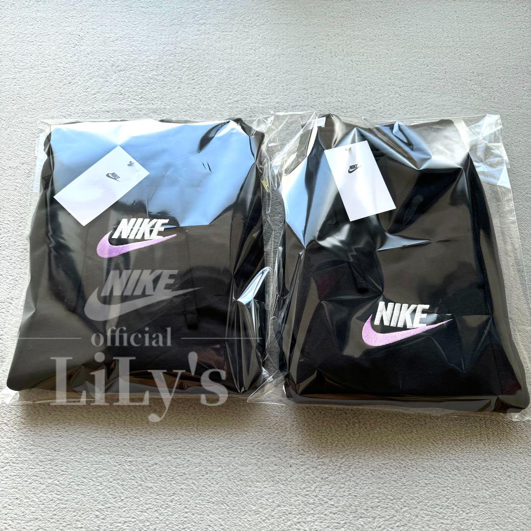 2新品　NIKE上下セットアップ　Ｍサイズ　黒✖️紫　スウォッシュ　ナイキ