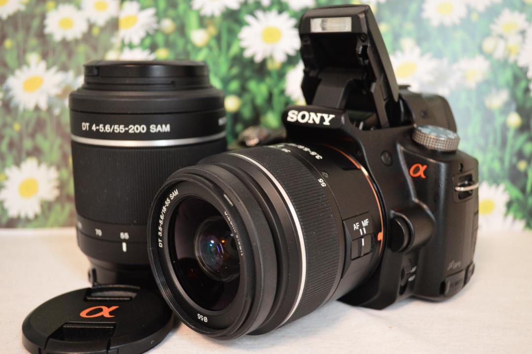 ソニー の人気一眼レフ♪Wレンズでカメラデビューに◎❤️SONY α55 画像2