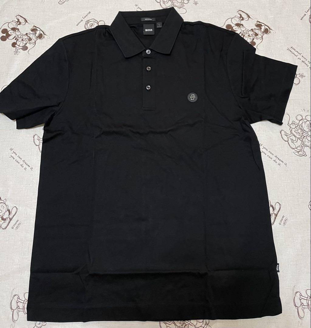 HUGO BOSS未使用ダブルモノグラム　メンズポロシャツM(定価¥28600