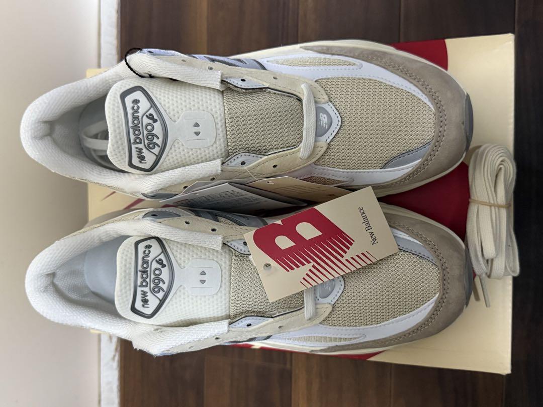 New Balance 990 スニーカー ベージュ/ホワイト