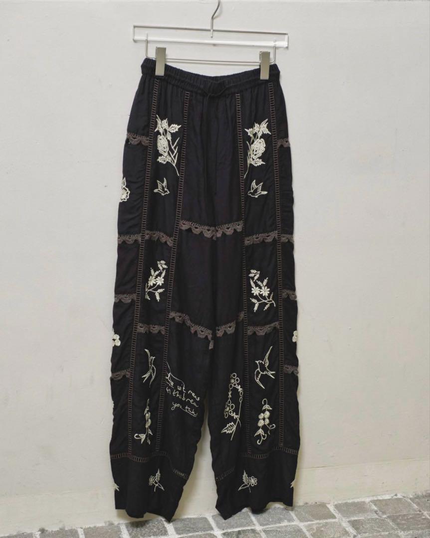 パンツ todayful Embroidery Patchwork Trousers38