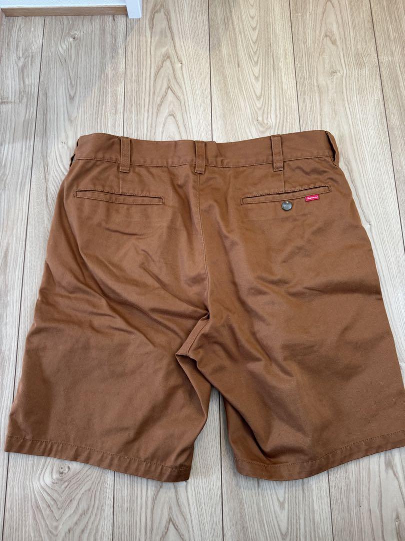 supreme ワークショーツ　M ブラウン