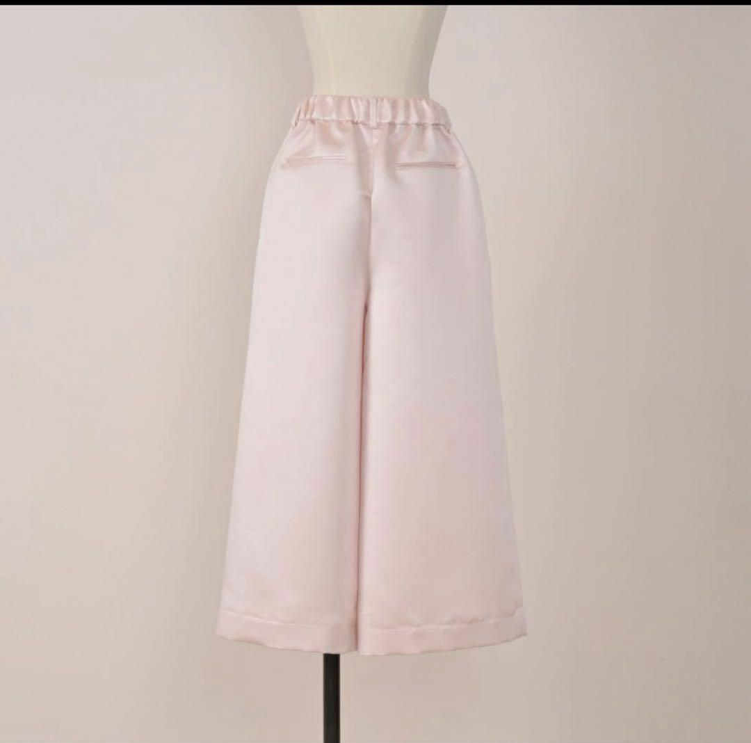 最高品質の 新品＊HEVE サテンフレアガウチョpeach38 - メルカリ パンツ
