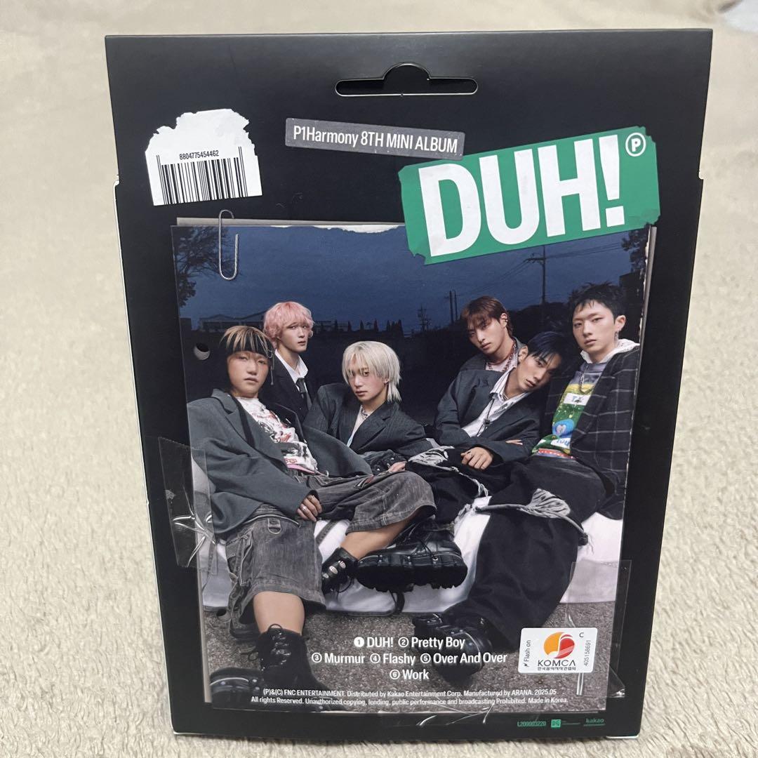 P1Harmony DUH! アルバム H ver. ジョンソプ　サイン　未開封 P1Harmony DUH アルバム H ver ジョンソプ サイン 新品未開封