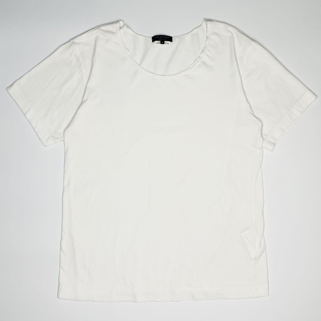 コムデギャルソン オム プリュス 襟 カットオフ 無地Tシャツ S アーカイブ