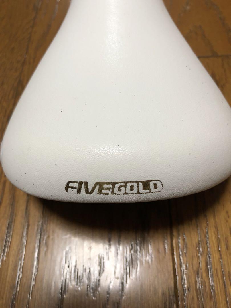 カシマ　ファイブゴールド　FG-4P 白　競輪　NJS認定　サドルカバー付き