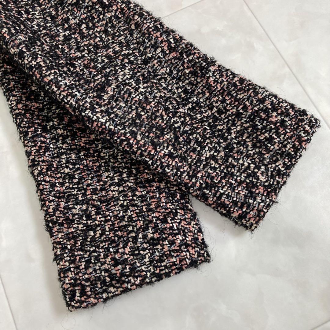 UNITED ARROWS ツイード ノーカラージャケット 36 ピンク